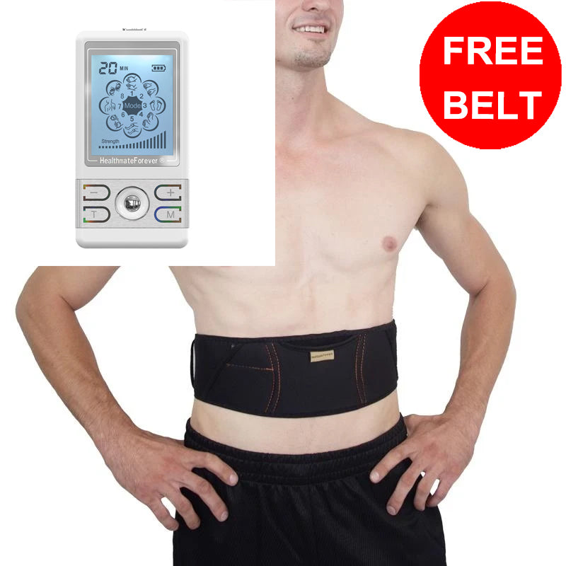 TENS Unit and EMS Muscle Stimulator Combination for Pain Relief Arthrits  and Muscle Recovery - Treats Tired and Sore Muscles in Your Shoulders Back  Abs Legs Knees and More