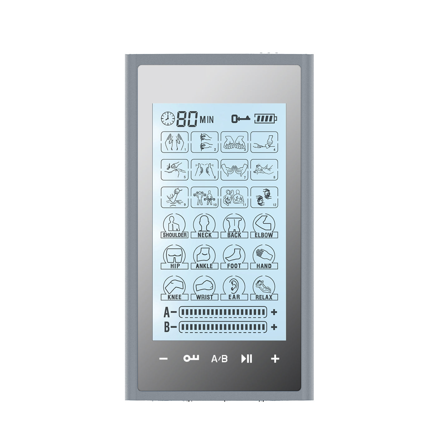 Deluxe Tens Unit Muscle Stimulator EHE010 Backlit LCD Display Soft