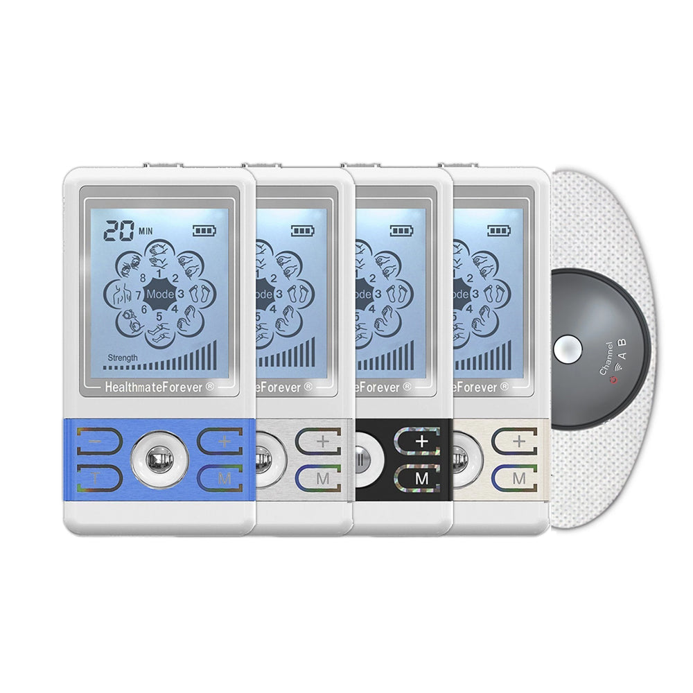  TENS Unit 8 Modes Professional Digital Palm Device Best Pain  Relief Machine Devices for Lower Back Lumbar Muscle Pain. HealthmateForever  HM8GL Silver : Health & Household
