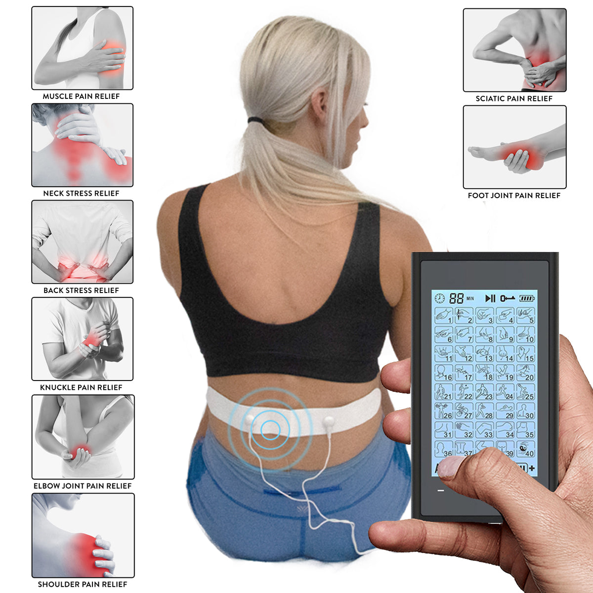 New Version 40 Modes T40AB2 TENS unit & Muscle Stimulator - 2 Year Warranty